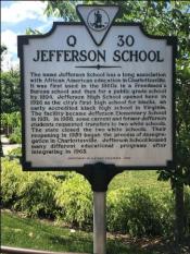Jefferson School historical sign